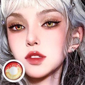 Eyemi Anime Tear Red Prescription Cosplay Colored Contact Lenses