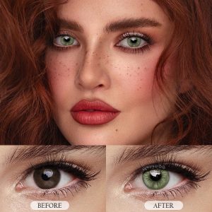 Eyemi Unspoken Mirage Olive Green Prescription Colored Contact Lenses