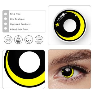 Eyemi Moon Star Yellow Cosplay Colored Contact Lenses