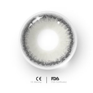 Eyemi Fox's Eye Grey Prescription Colored Contact Lenses