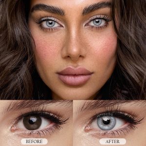 Eyemi Neo Sunflower Grey Prescription Colored Contact Lenses