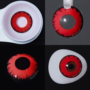 Eyemi Miracle Times Red Prescription Cosplay Colored Contact Lenses
