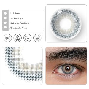 Coloredeye DNA II Blue Grey Prescription Men Colored Contact Lenses