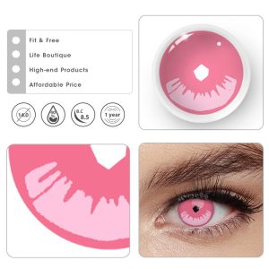 Eyemi Blind Kamado Nezuko Prescription Cosplay Colored Contact Lenses