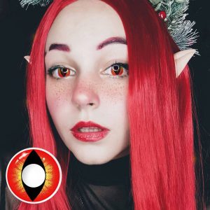 Coloredeye Cat Eye Reddish Brown Cosplay Colored Contact Lenses