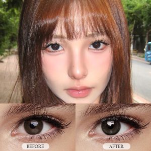 Eyemi Dusty Black Colored Contact Lenses | 6 Months