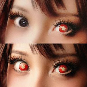 Eyemi Blind Hutao Red Cosplay Colored Contact Lenses