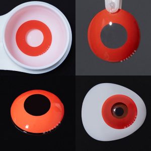 Eyemi Vampire Red Block Prescription Cosplay Colored Contact Lenses