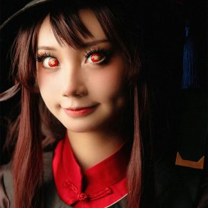 Eyemi Blind Hutao Red Cosplay Colored Contact Lenses