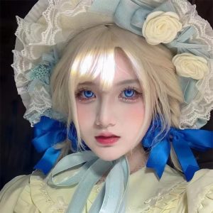 Eyemi Cyber Dark Blue Prescription Cosplay Colored Contact Lenses | 1 Year