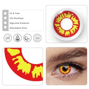 Eyemi Flame Prescription Cosplay Colored Contact Lenses