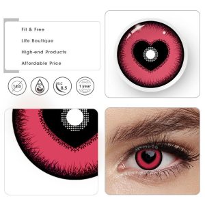 Eyemi Blind Anime Yandere Pink Prescription Cosplay Colored Contact Lenses