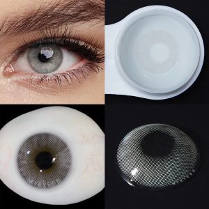 Eyemi Aurora Grey Natural Prescription Colored Contact Lenses
