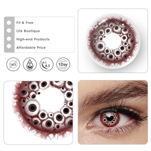 Eyemi Inferno Eyes Red Cosplay Colored Contact Lenses丨1 Day