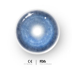 Eyemi Cyber Dark Blue Prescription Cosplay Colored Contact Lenses | 1 Year