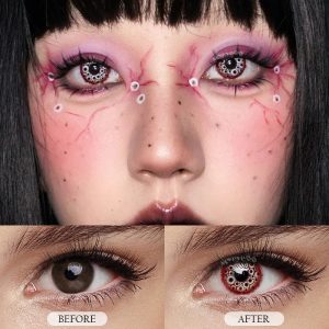 Eyemi Inferno Eyes Red Cosplay Colored Contact Lenses丨1 Day