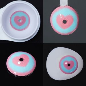 Eyemi Blind Minecraft Green Pink Prescription Cosplay Colored Contact Lenses
