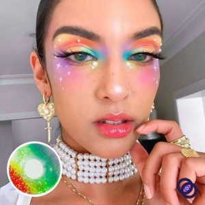 Eyemi Pride Day Multi Rainbow Prescription Cosplay Colored Contact Lenses