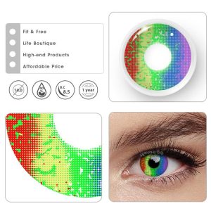 Coloredeye Pride Day Multi Rainbow Prescription Cosplay Colored Contact Lenses