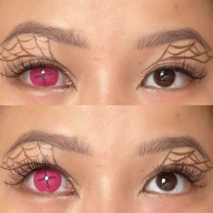 Eyemi Blind Button Eye Pink Cosplay Colored Contact Lenses