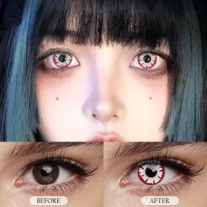 Eyemi Incubus Red Prescription Cosplay Colored Contact Lenses