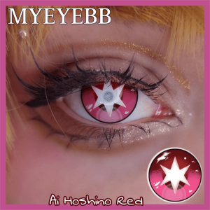 Eyemi Blind Ai Hoshino Red Cosplay Colored Contact Lenses