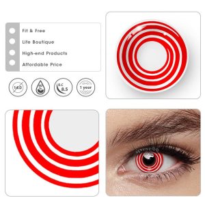 Coloredeye Swirl Red Cosplay Colored Contact Lenses