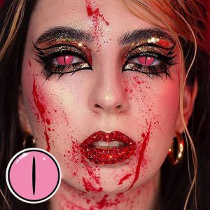 Eyemi Blind Kamado Nezuko Rose Cosplay Colored Contact Lenses