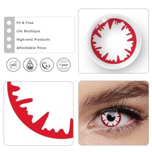 Coloredeye Incubus Red Prescription Cosplay Colored Contact Lenses