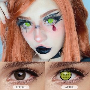 Coloredeye Blind Yellow Manson Mesh Cosplay Colored Contact Lenses