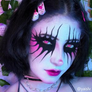 Eyemi Blind Cloud Rim Pink Prescription Cosplay Colored Contact Lenses