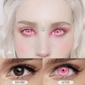 Eyemi Blind Kamado Nezuko Prescription Cosplay Colored Contact Lenses