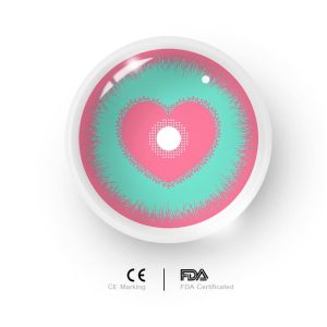 Eyemi Blind Minecraft Green Pink Prescription Cosplay Colored Contact Lenses