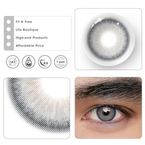Coloredeye Deepwater Zone Grey Prescription Men Colored Contact Lenses