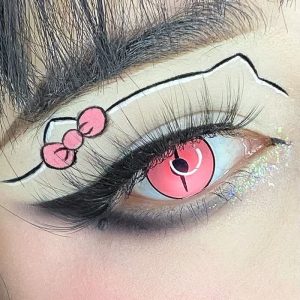 Eyemi Blind Kamado Nezuko Ghost Prescription Cosplay Colored Contact Lenses