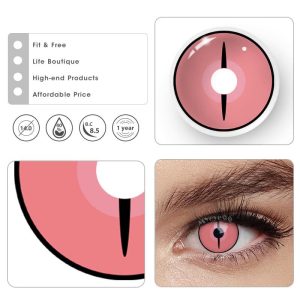 Eyemi Blind Kamado Nezuko Ghost Prescription Cosplay Colored Contact Lenses
