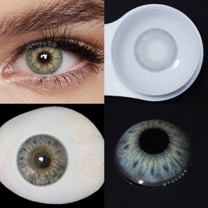 Eyemi DNA Taylor II Green Prescription Colored Contact Lenses