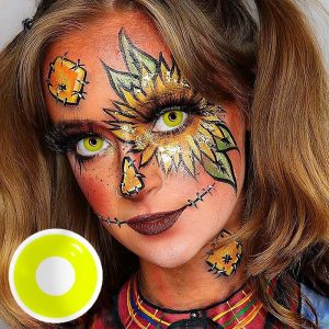 Eyemi Yellow Block Prescription Cosplay Colored Contact Lenses