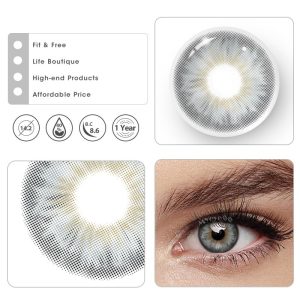 Eyemi Tiny Iris Grey Small Pupil Colored Contact Lenses