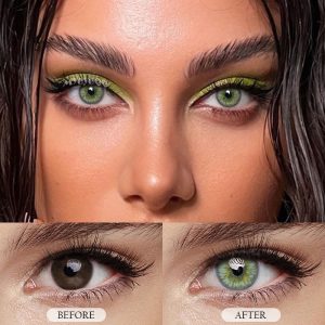 Coloredeye Rebirth Cosmic Green Prescription Colored Contact Lenses