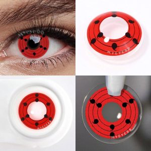 Coloredeye Rinne Sharingan Red Prescription Cosplay Colored Contact Lenses