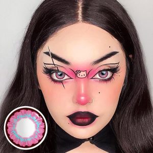 Eyemi Sunflower Pinky Purple Prescription Cosplay Colored Contact Lenses