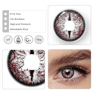 Eyemi Soulworm White Cosplay Colored Contact Lenses丨1 Day