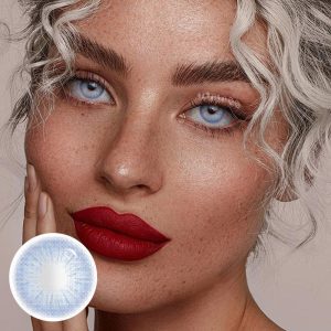 Eyemi Rome Times Blue Prescription Colored Contact Lenses