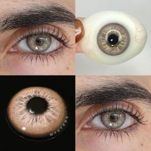Eyemi Unspoken Mirage Brown Prescription Men Colored Contact Lenses