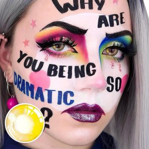 Eyemi Anime Yellow Prescription Cosplay Colored Contact Lenses