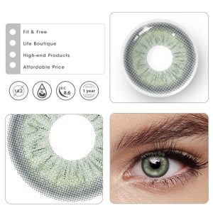 Eyemi Neo Sunflower Green Prescription Colored Contact Lenses