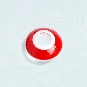 White Out with Red Rim Crazy Lens Contact Lenses