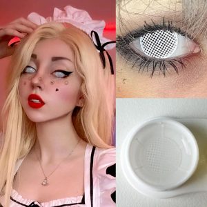 White Screen Round Mesh Halloween Lens Contact Lenses