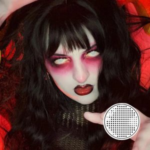 White Screen Round Mesh Halloween Lens Contact Lenses